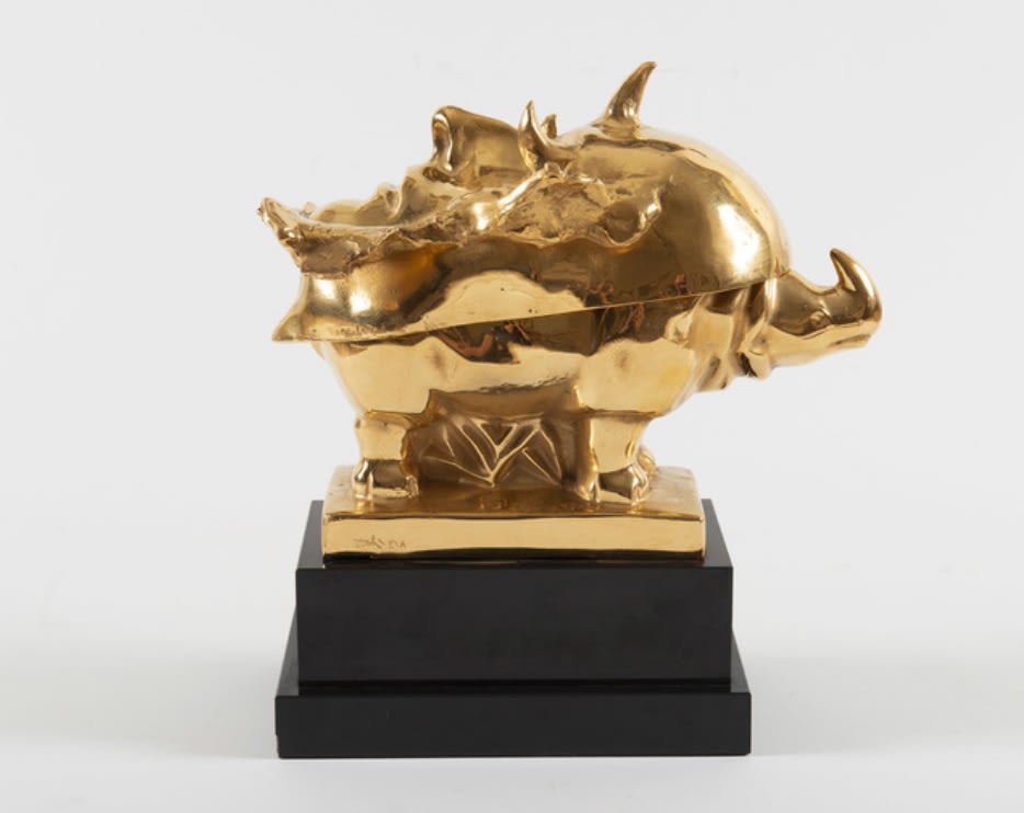 Salvador Dali, Masque mortuaire de Napoléon sur un rhinoceros, 1970