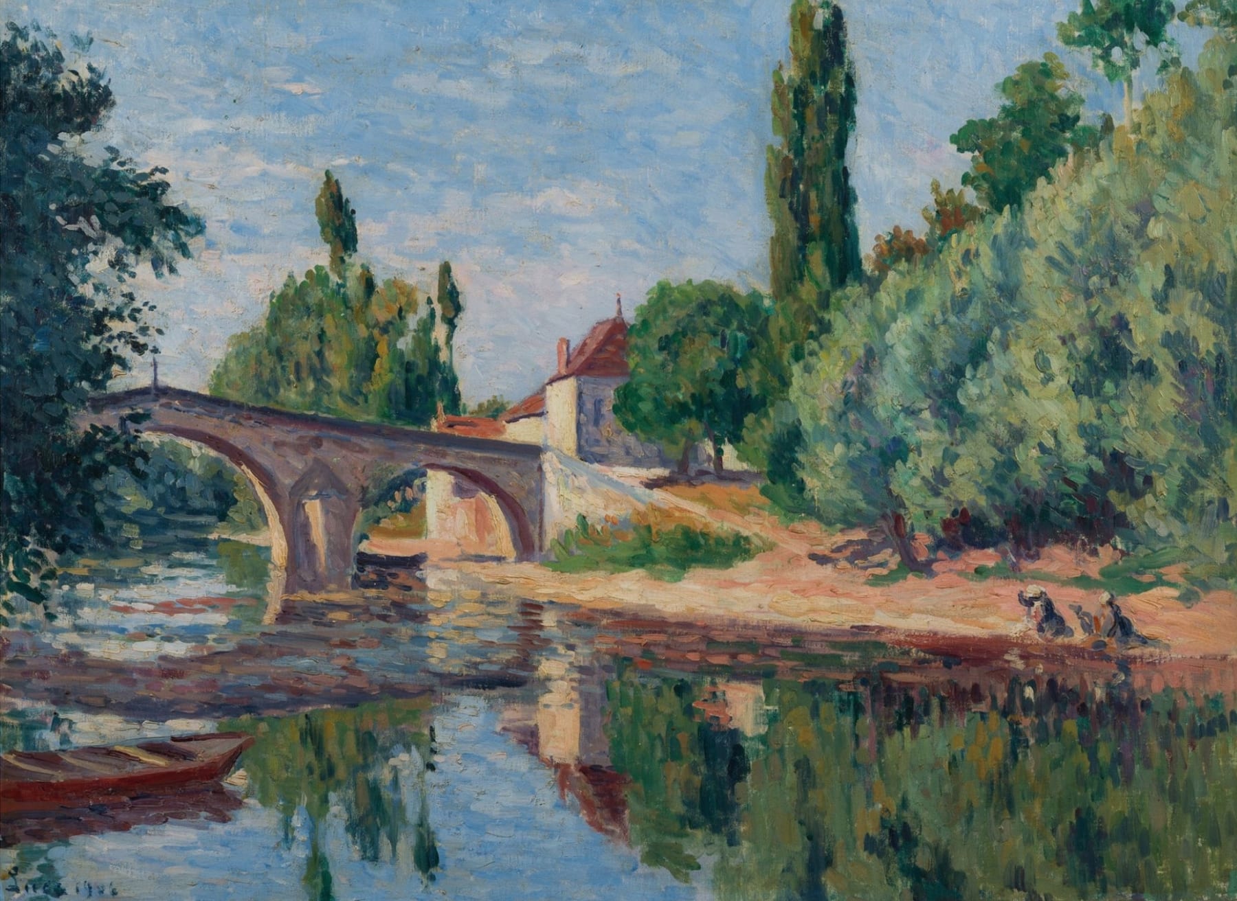 Maximilien Luce, Bessy-sur-Cure, Vue de la Rivière, 1906