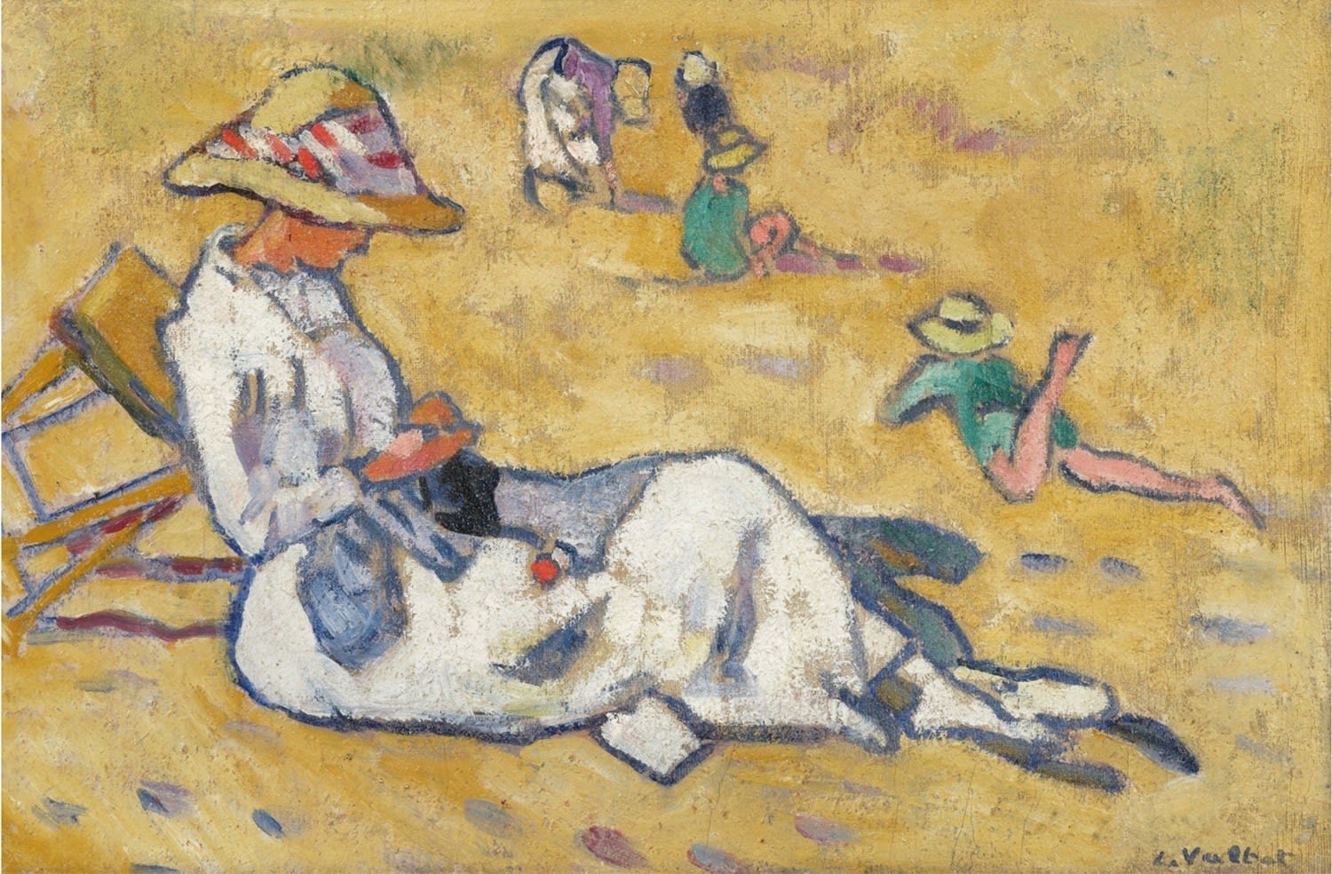 Louis Valtat, Femme sur la plage, 1916