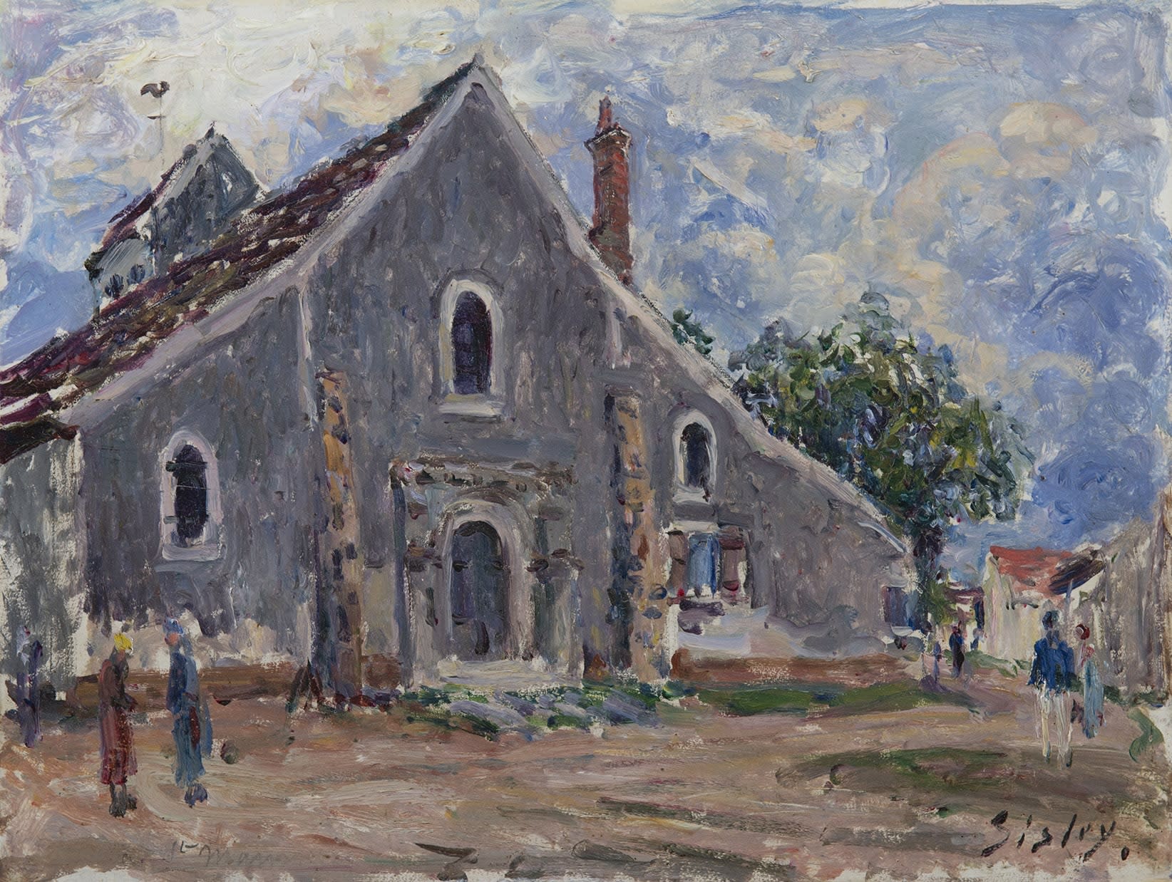 Alfred Sisley, L'église de Saint-Mammès, circa 1885
