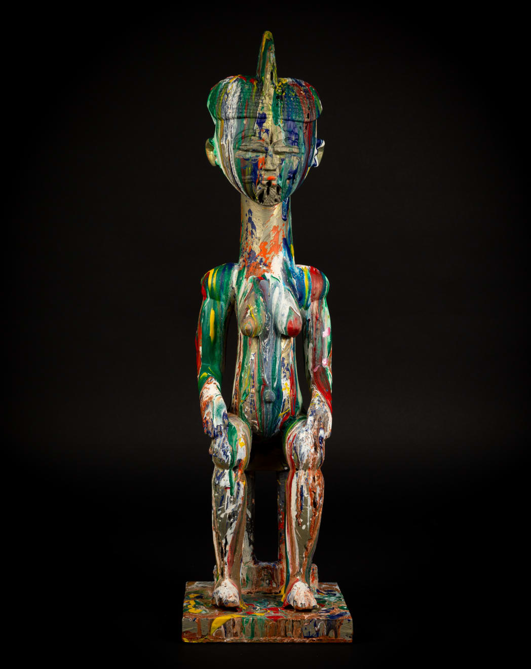 Painted Ashanti Sculpture, 19th - 20th century x 2019
