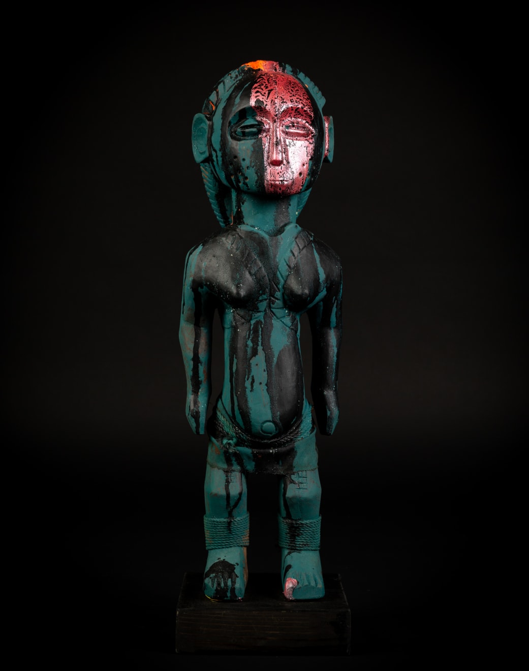 Painted Luba Sculpture, 19th - 20th century x 2019