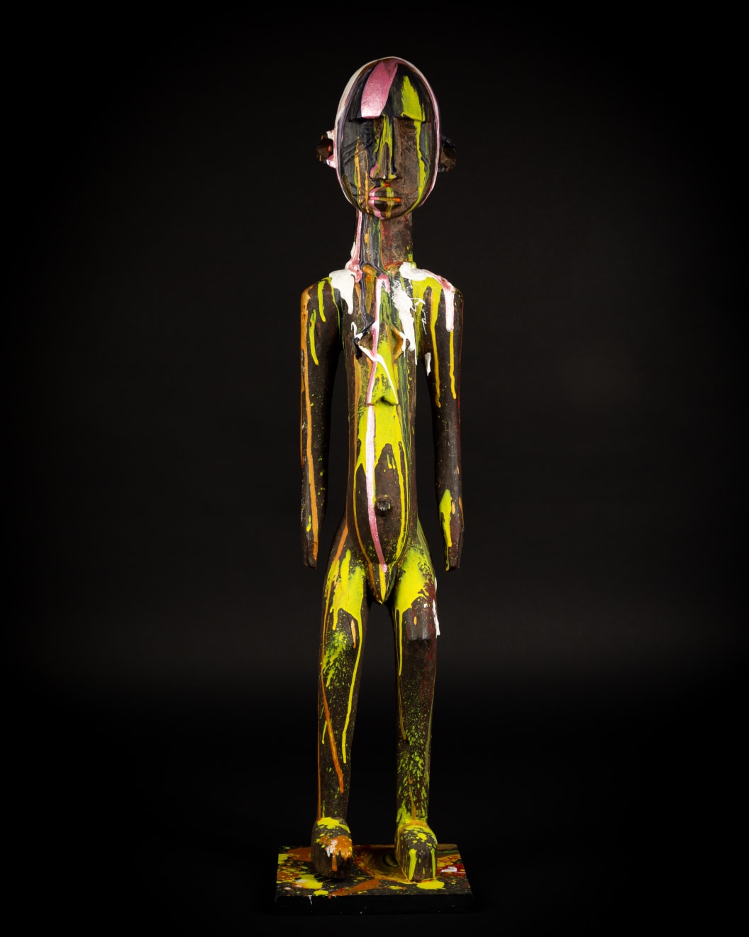 Painted Ashanti Sculpture, 19th - 20th century x 2019