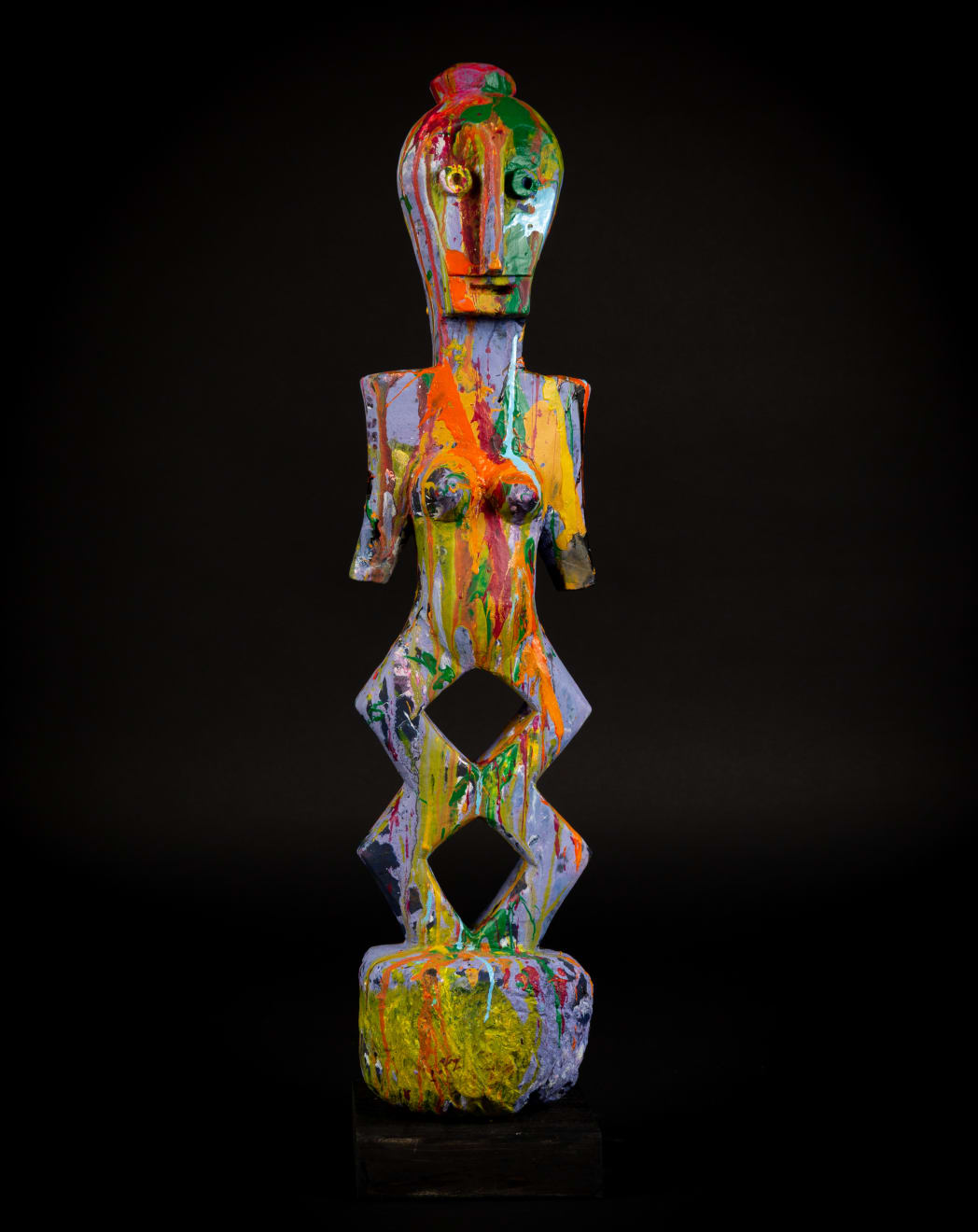 Painted Metoko Sculpture, 19th - 20th century x 2019