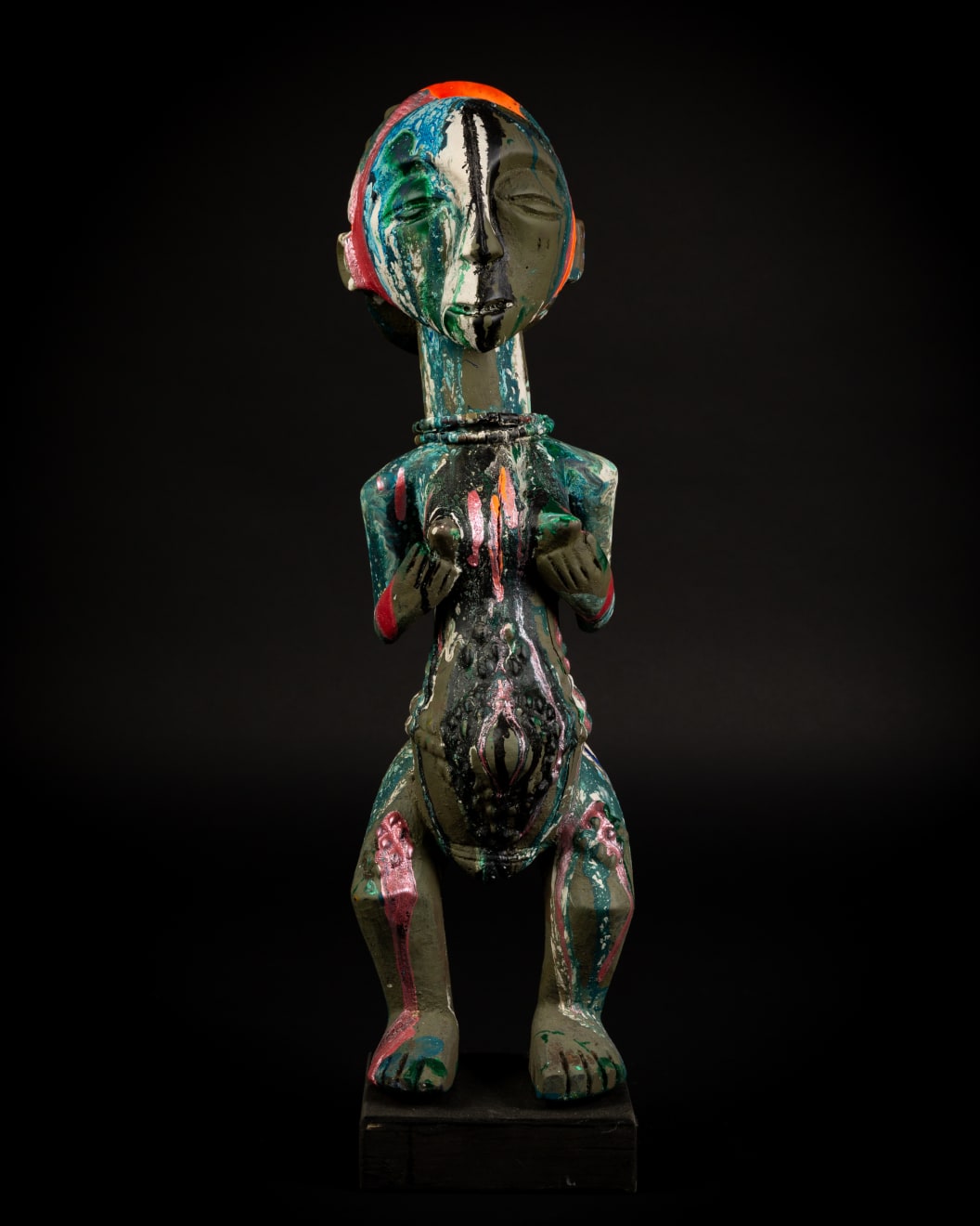 Painted Luba Sculpture, 19th - 20th century x 2019