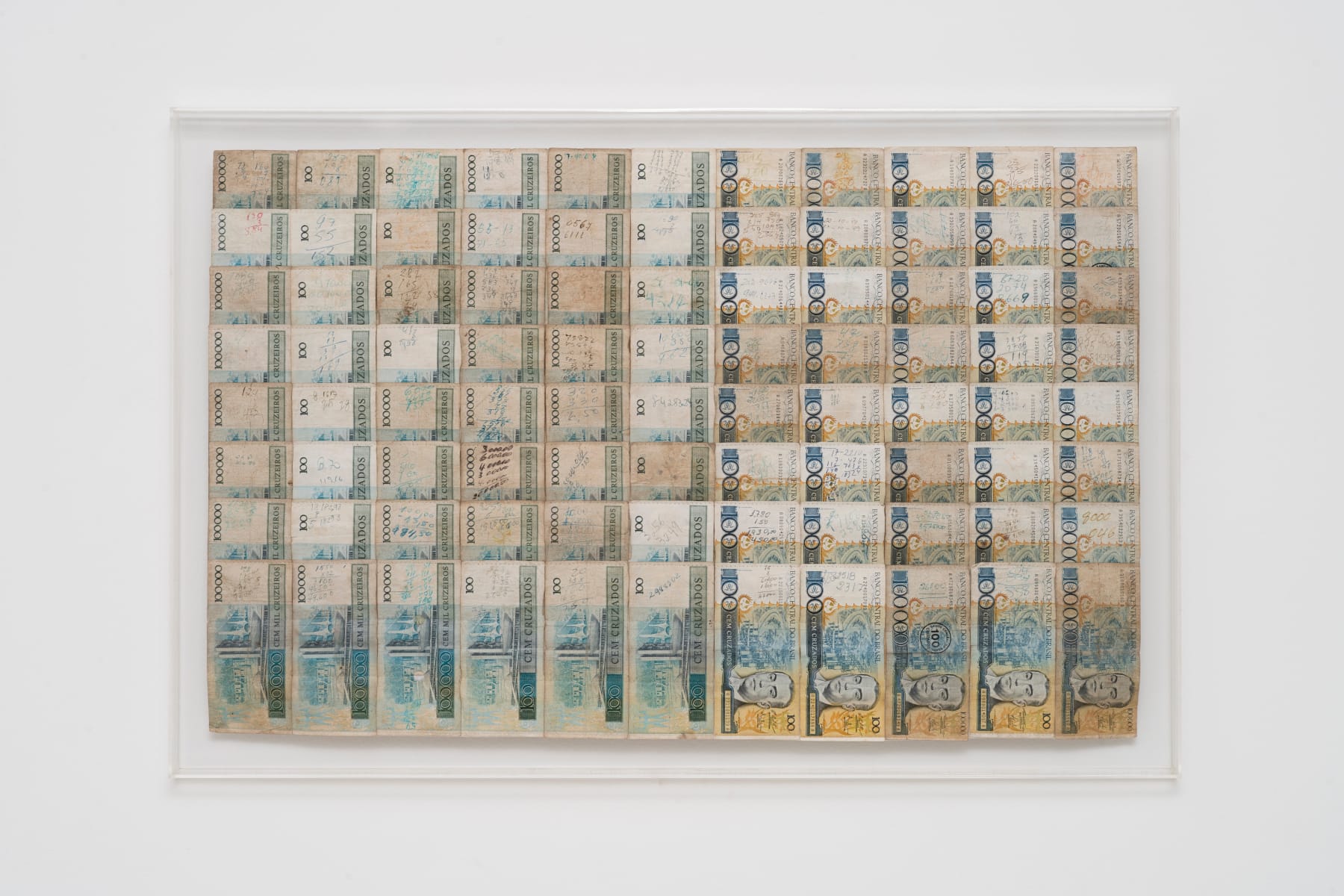 Jac Leirner, Numbers From Blue Phase, 1995