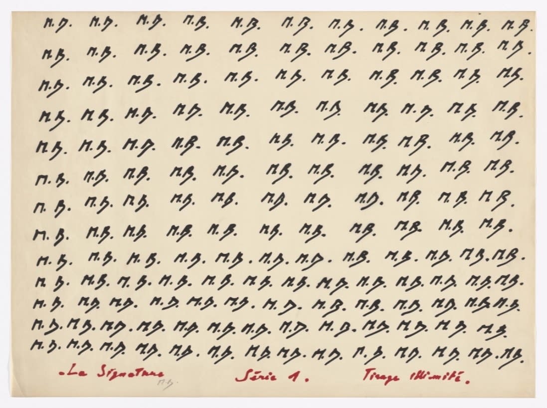 Marcel Broodthaers, La Signature, série 1, tirage illimité, 1969