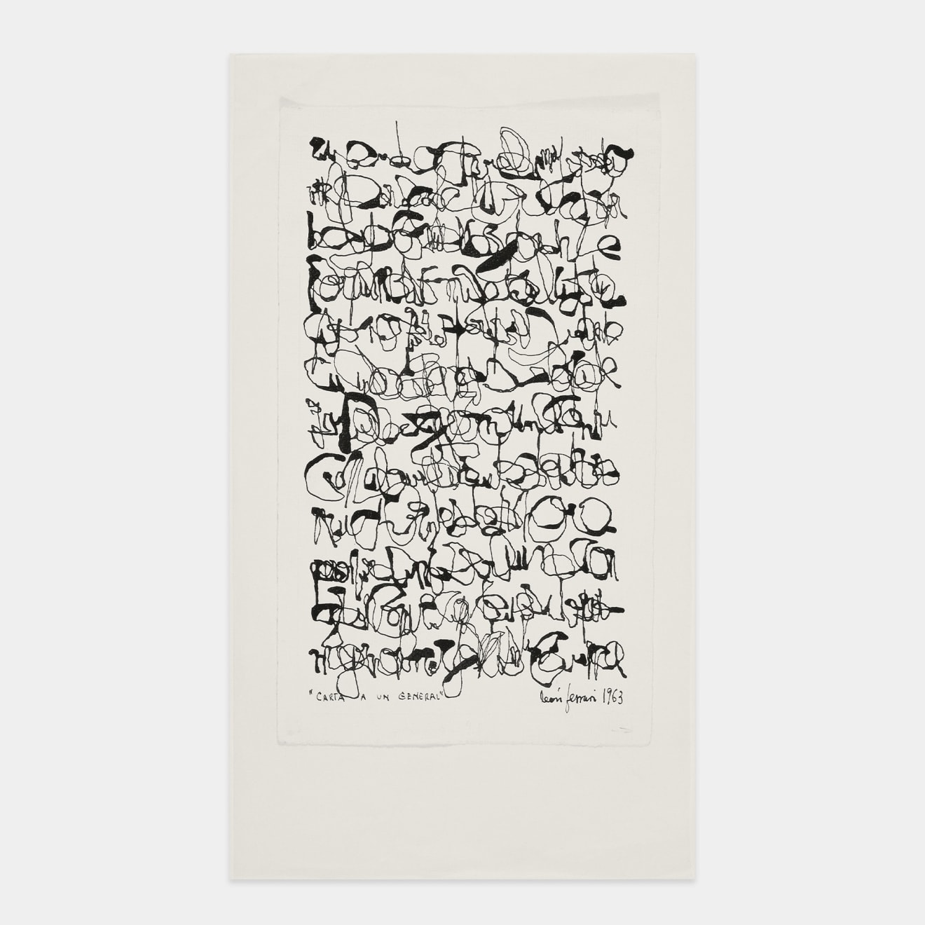 León Ferrari, Carta a un general [Letter to a General], 1963