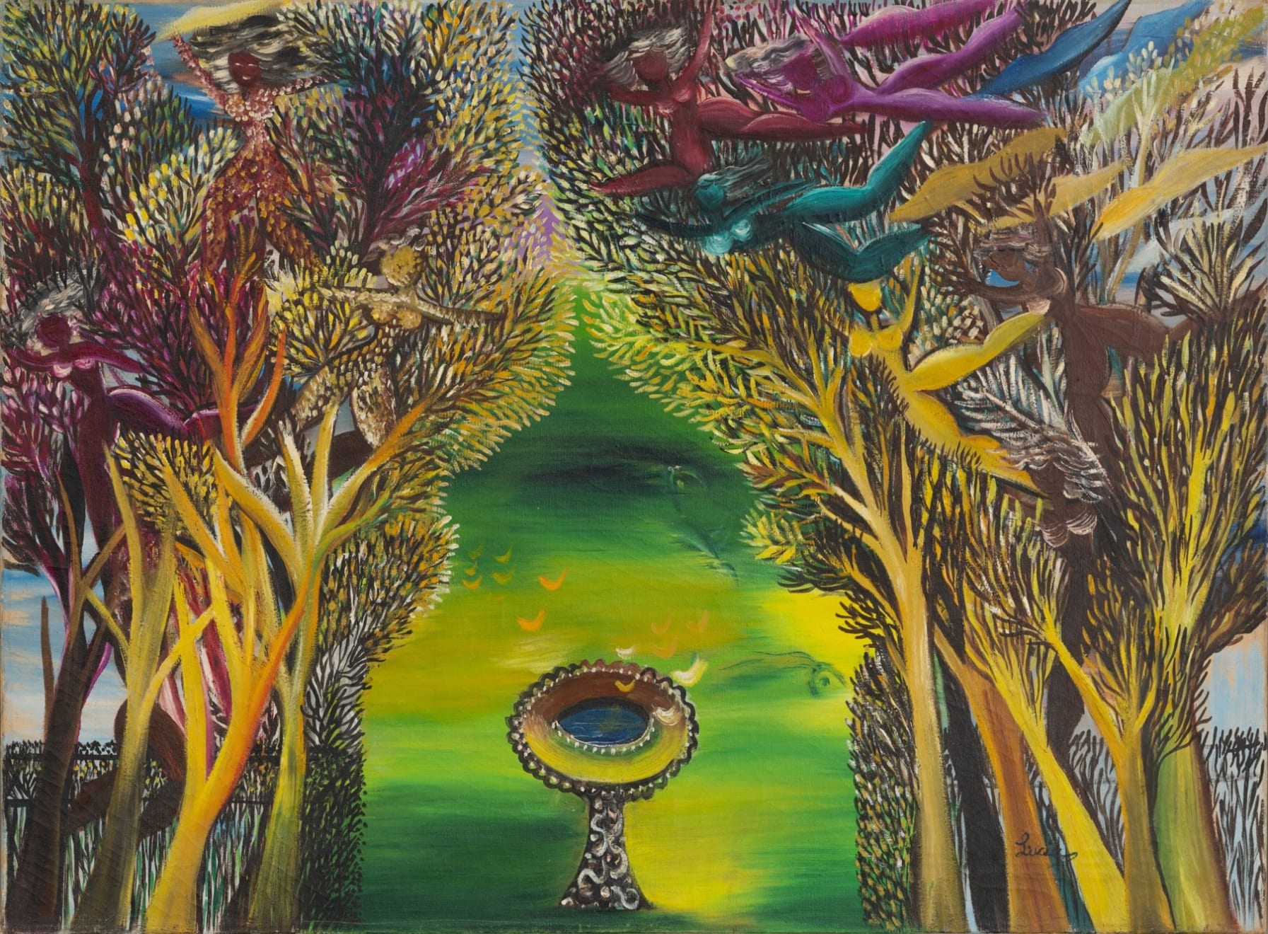 Lucia Wilcox, Bird Fountain, 1947