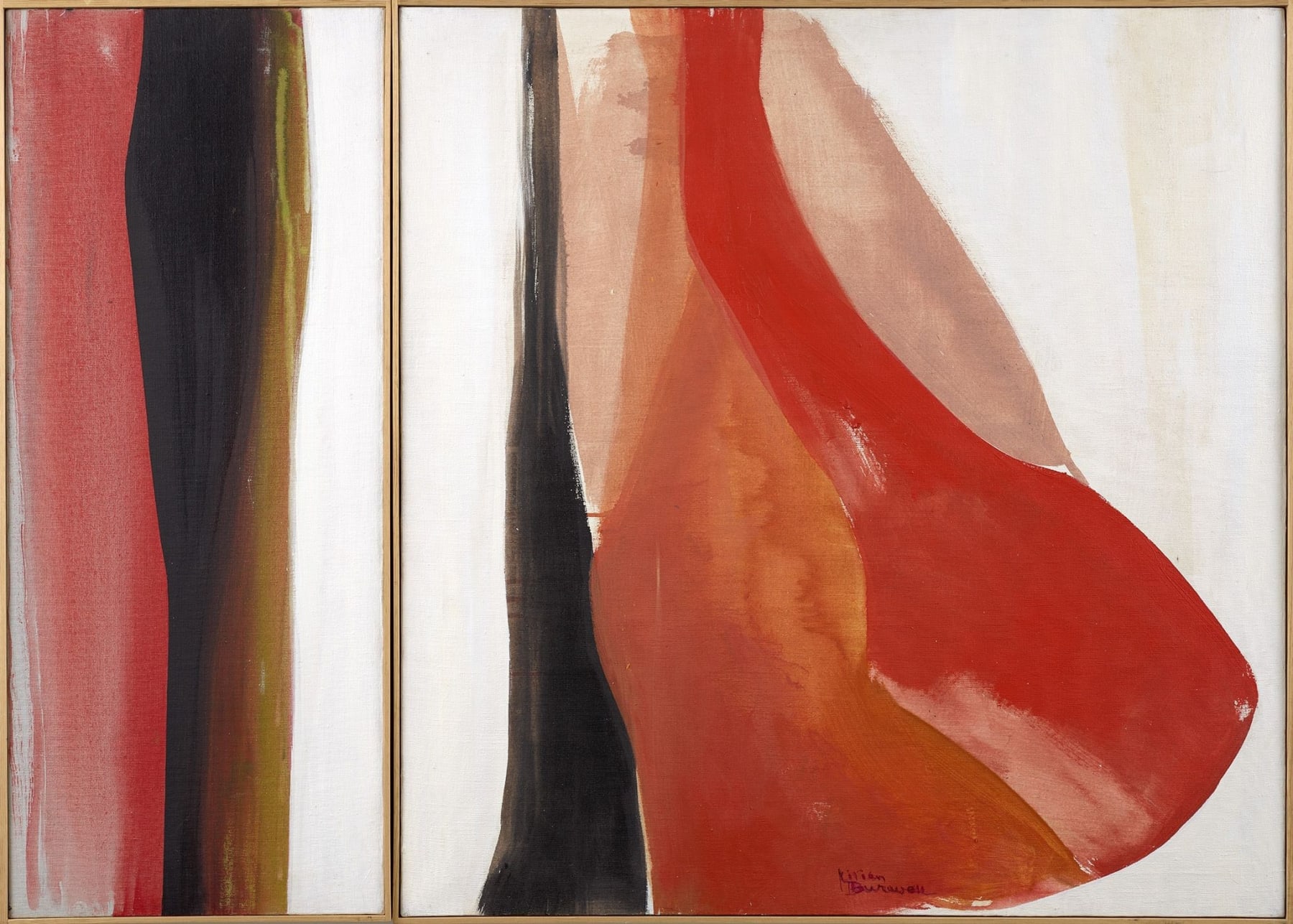 Lilian Thomas Burwell, Red Forms (diptych), 1970