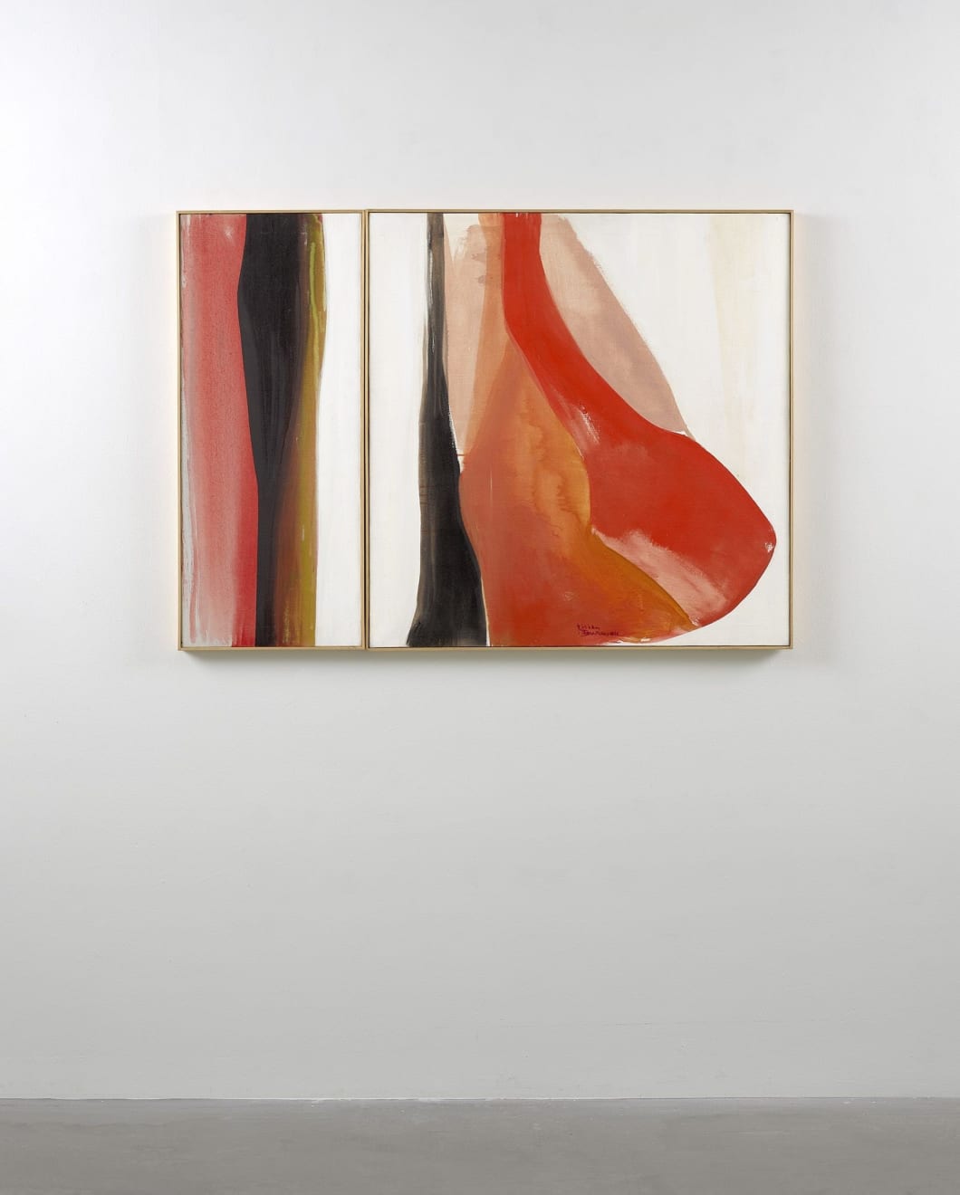 Lilian Thomas Burwell, Red Forms (diptych), 1970