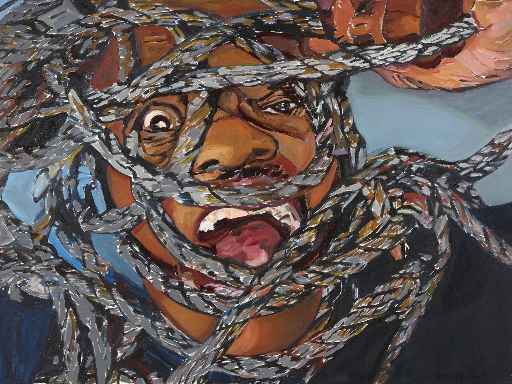 Beverly McIver, Untitled Ropes and Locks, 2023