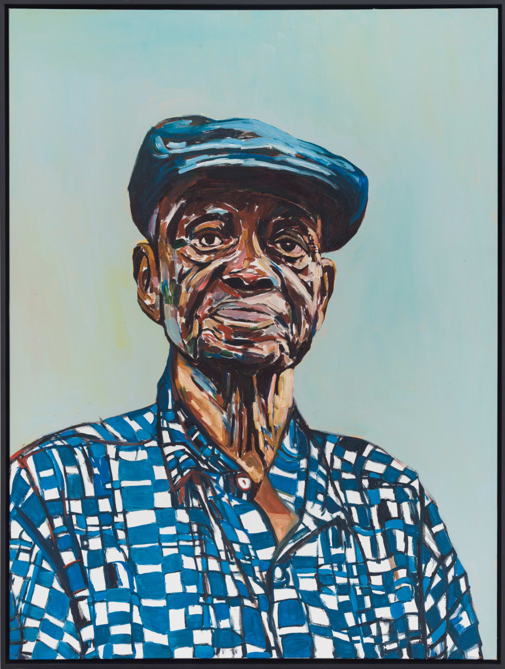 Beverly McIver, Daddy in His Blue Checkered Shirt, 2024