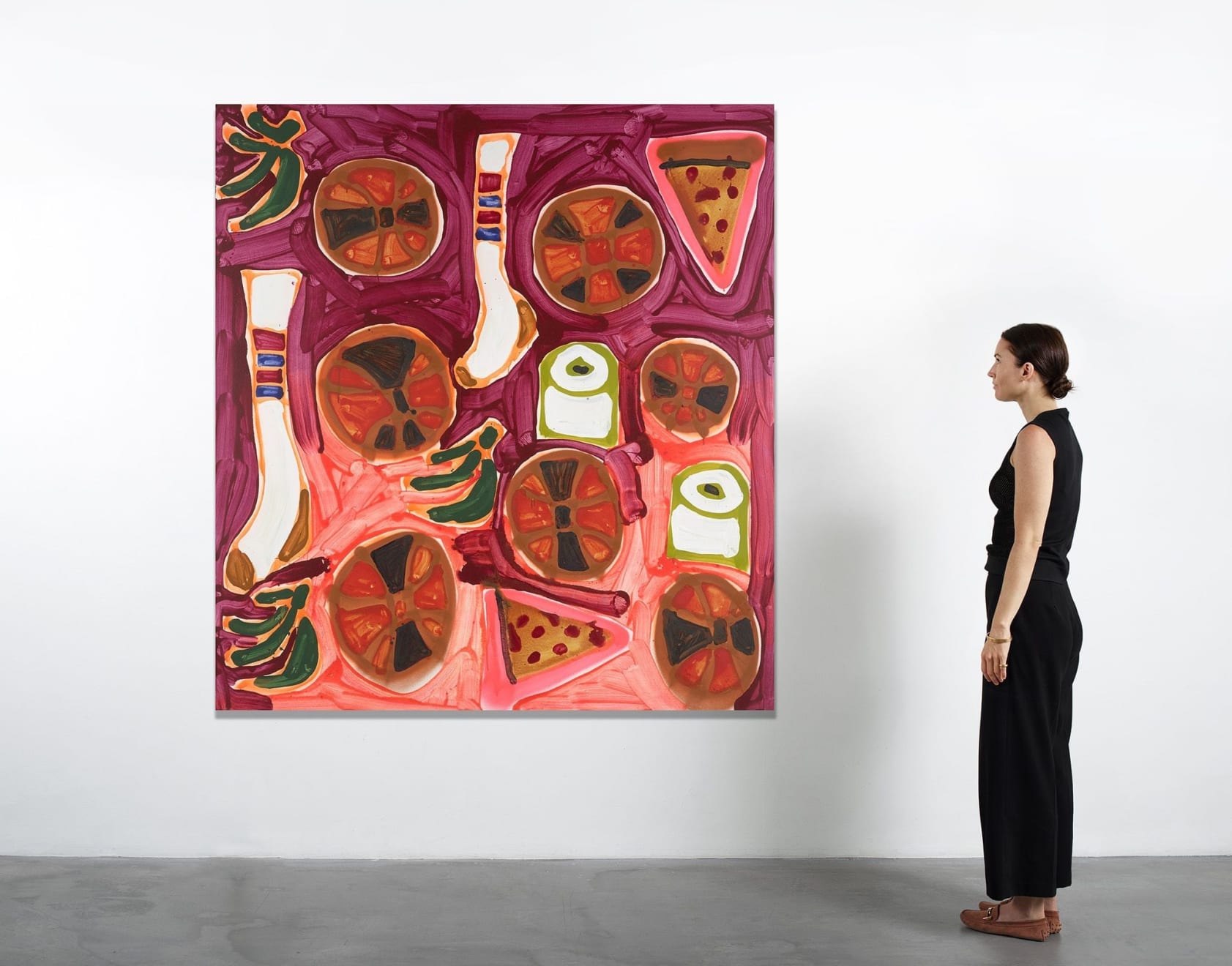 Katherine Bernhardt, Basketball in La Perla, 2015