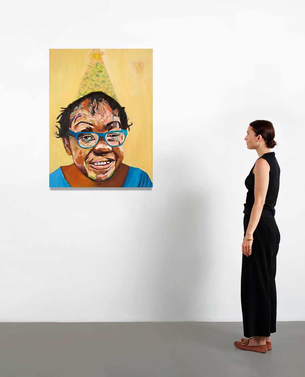 Beverly McIver, Renee with a Flower Hat, 2023