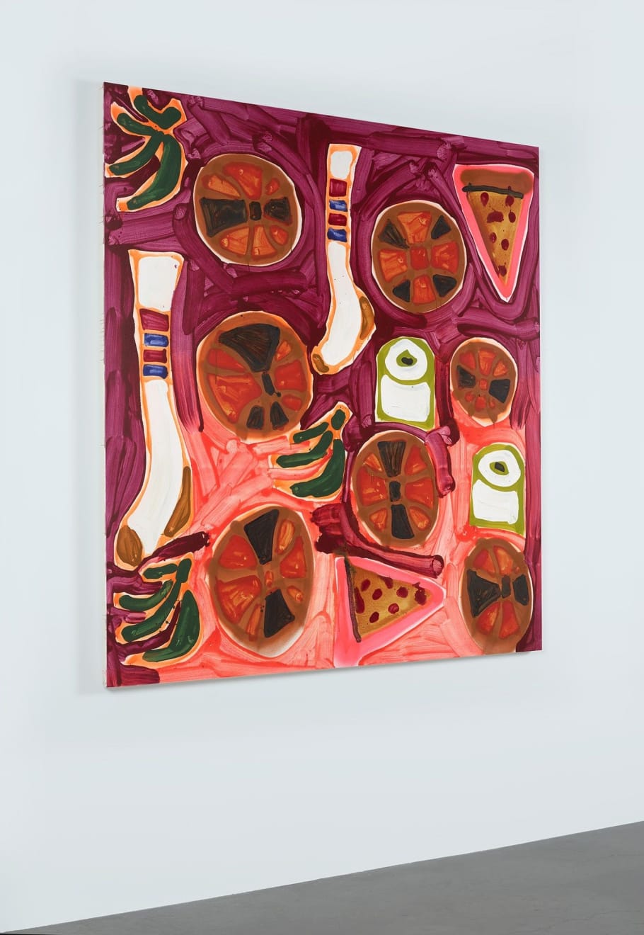 Katherine Bernhardt, Basketball in La Perla, 2015