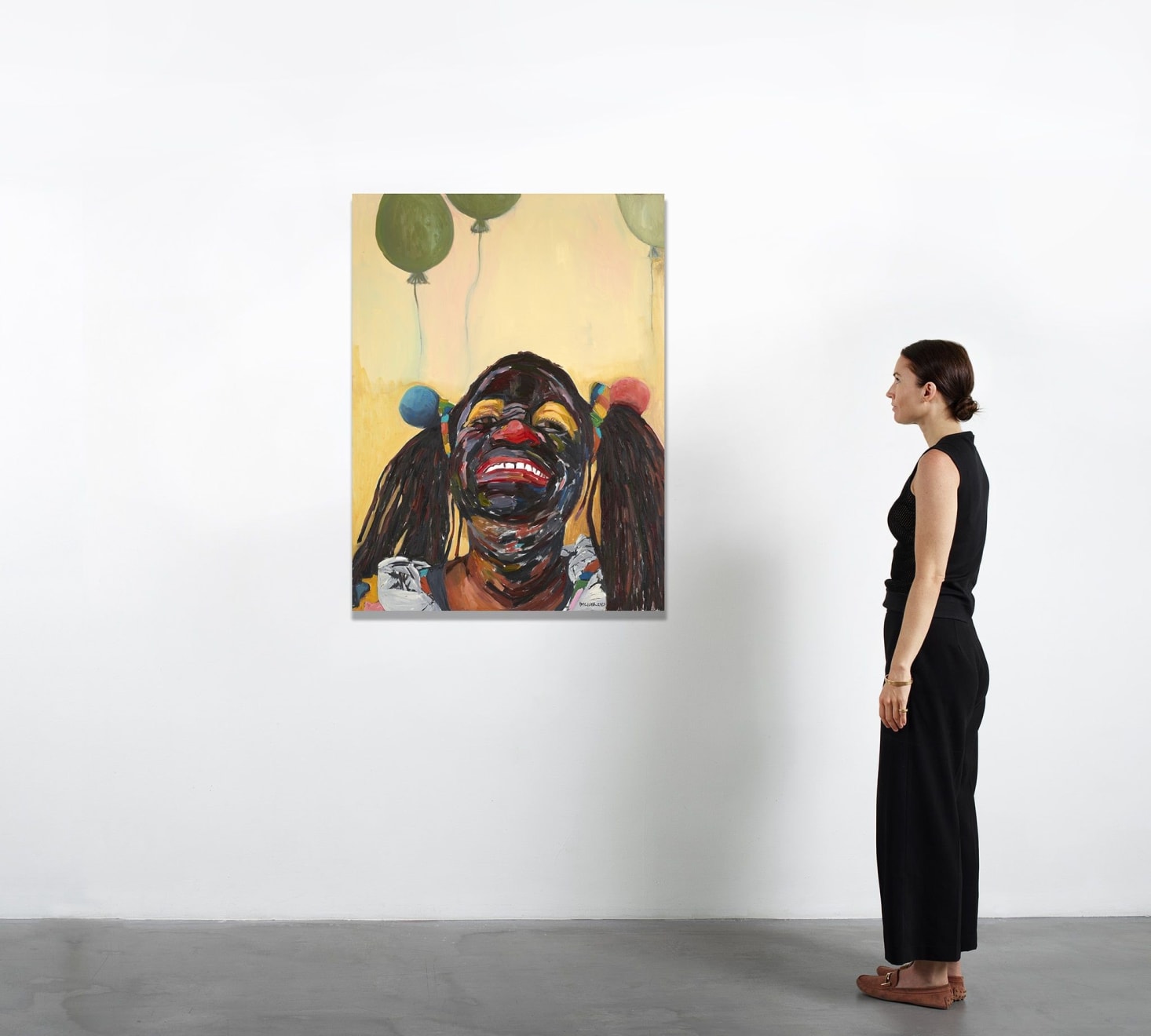 Beverly McIver, Happy Clown with Three Balloons, 2022