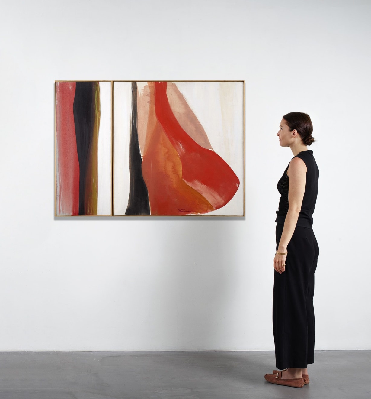 Lilian Thomas Burwell, Red Forms (diptych), 1970