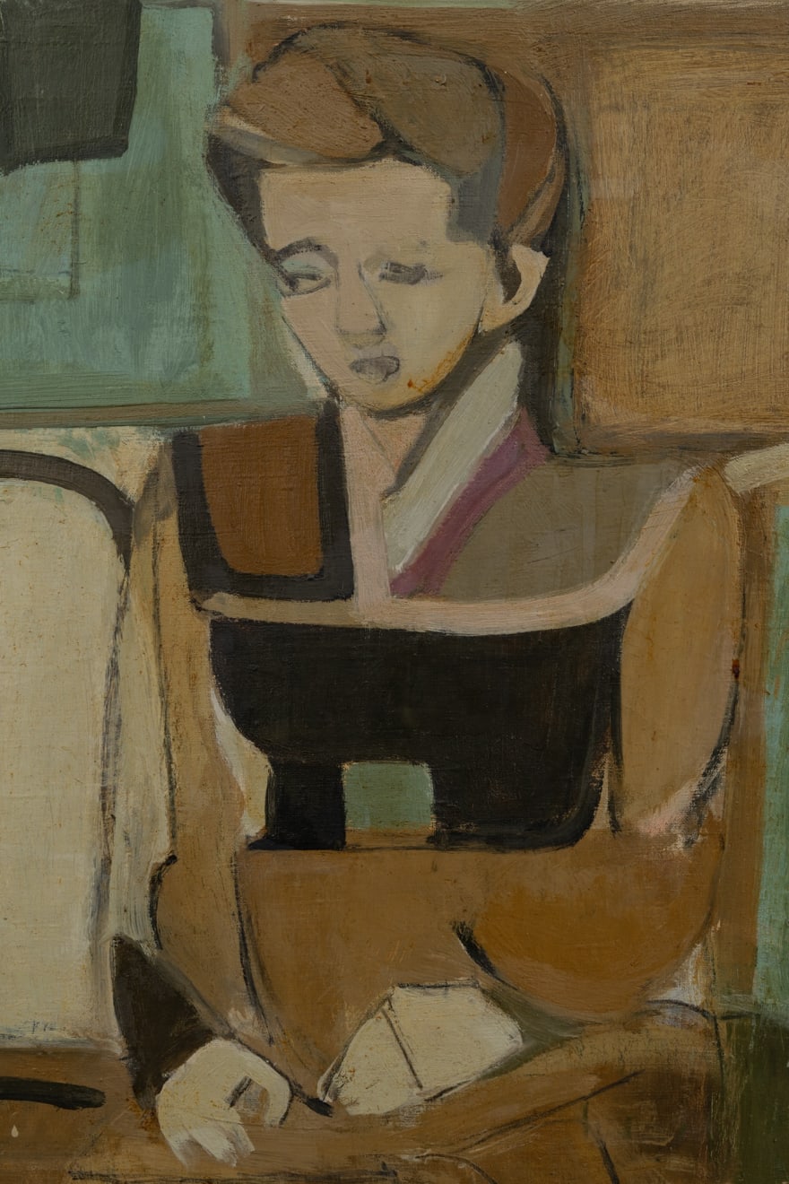 Janice Biala, Intérieur avec Marguerite Lang, 1950