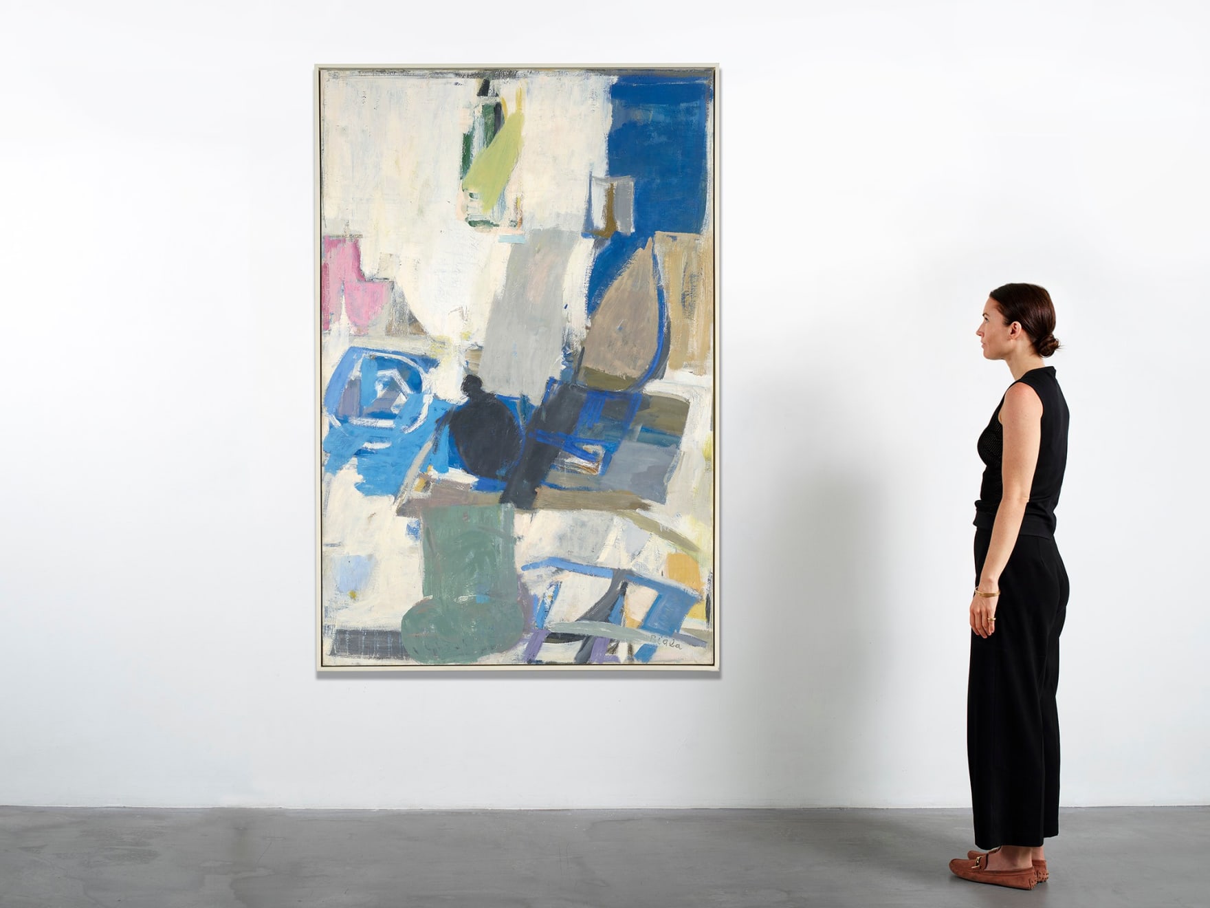 Janice Biala, White Interior with Black Kettle, 1961