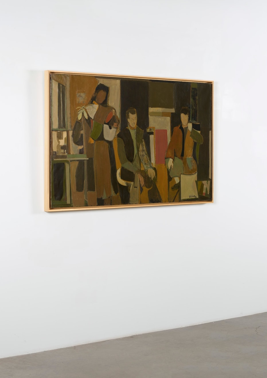 Janice Biala, Three Figures (Trois personnages: Parmenia Ekstrom, Pierre-Miguel Merlet, J. F. Jaeger), 1952-1953