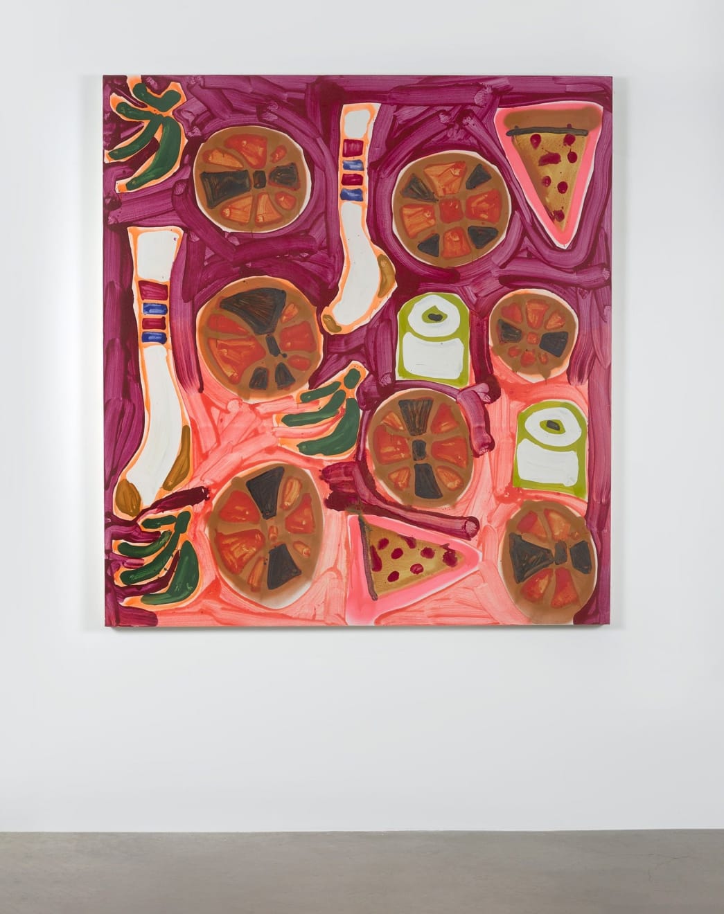 Katherine Bernhardt, Basketball in La Perla, 2015