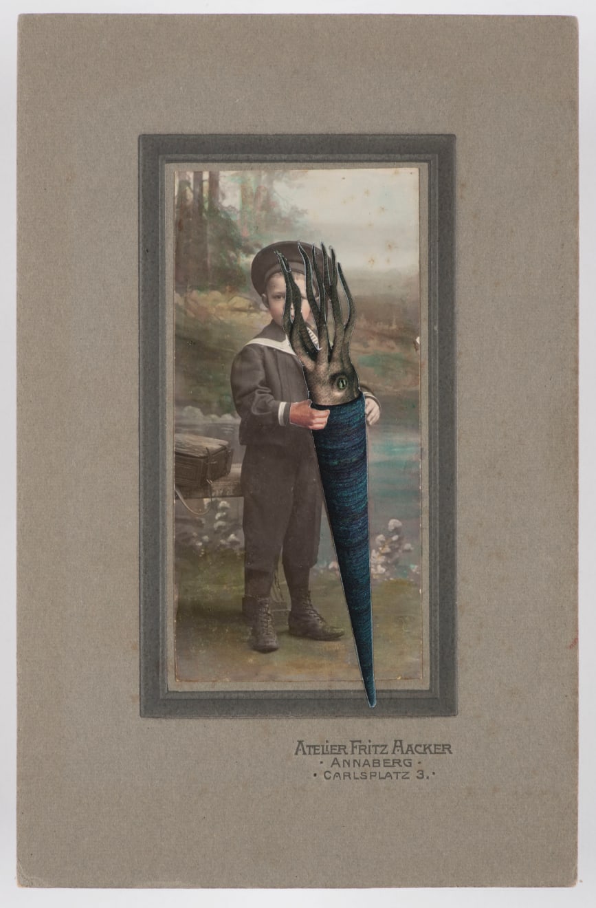 Erika Bader, Chlapec se školním kornoutem / A boy with school cone, 2021