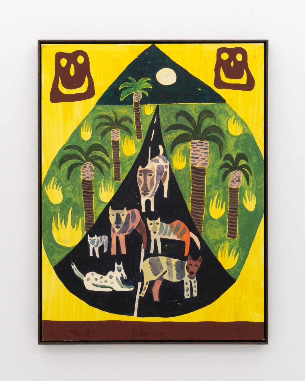 Peter Larsen, Pacific road with dogs, 2022