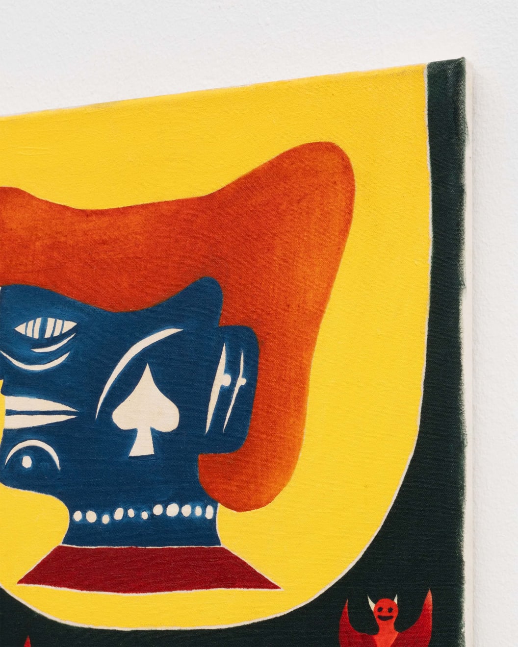 Peter Larsen, Blue Face with Chinese Orange Hair, 2024