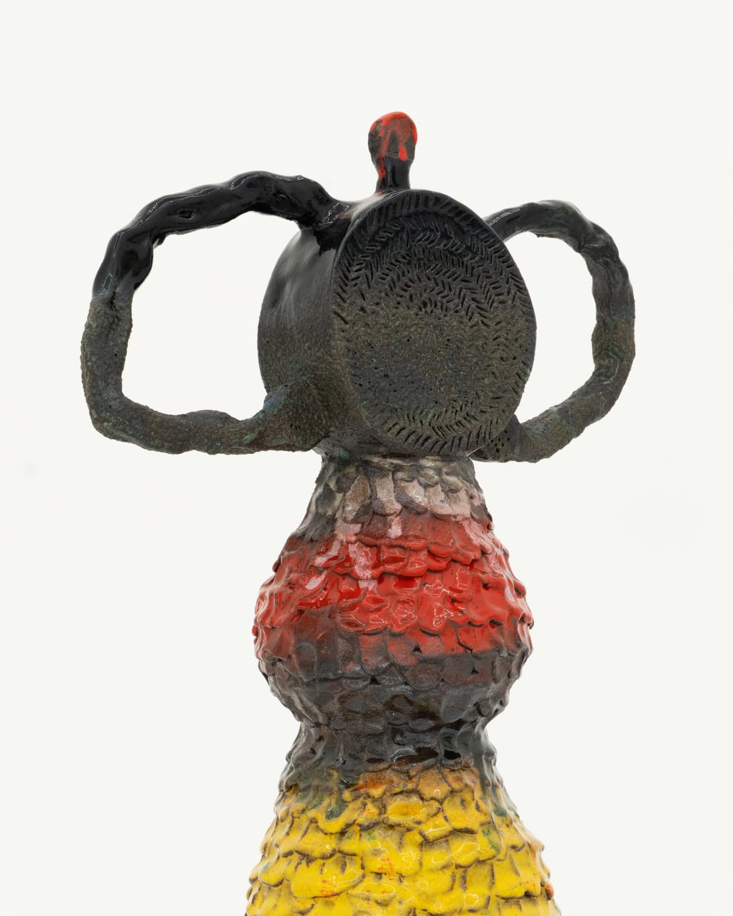 Sune Christiansen, Rød, sort, rød og gul figur/Red, Black and Yellow Figure, 2025