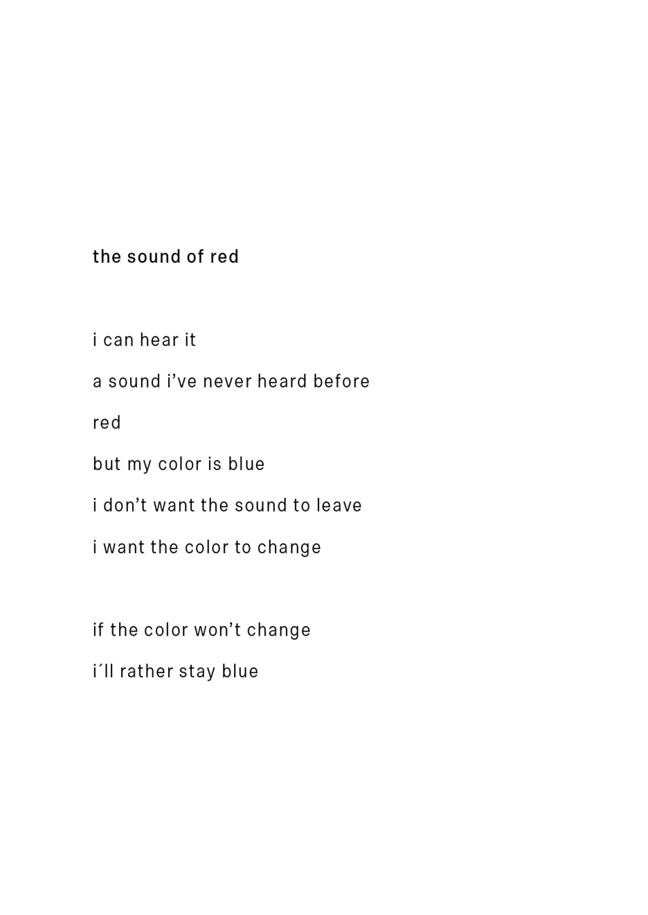 Simona Popovic, the sound of red, 2025