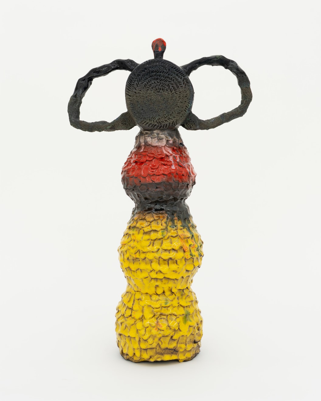 Sune Christiansen, Rød, sort, rød og gul figur/Red, Black and Yellow Figure, 2025