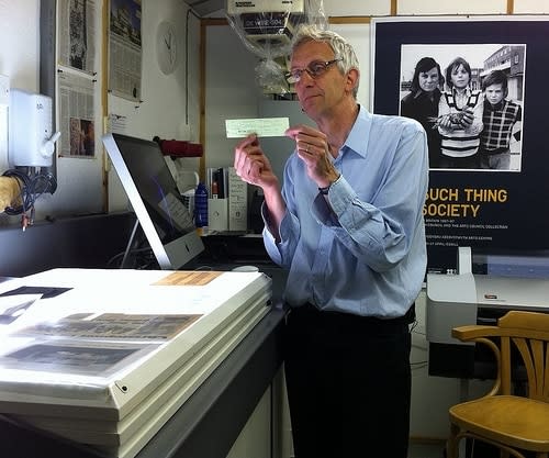 Daniel Meadows, National Portrait (Three Boys and a Pigeon), 1974