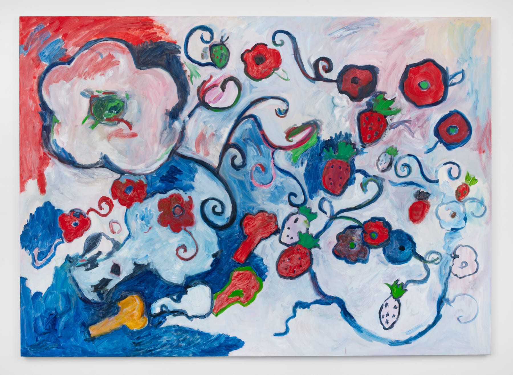 Adrianne Rubenstein, Flowers, Strawberries and Broccoli , 2024