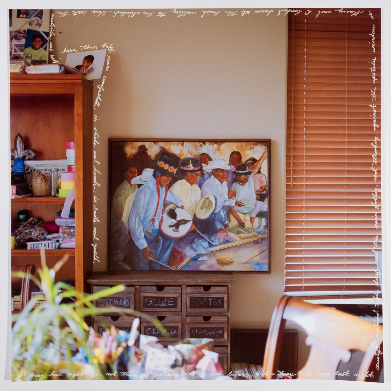 Sky Hopinka, O! Being here right now, not thinking of yesterday or the day before. But a long time ago last night aunty mentioned today and the rain falling and streaking against the upstairs window as Stacey and I looked down at the birch waiting to be climbed. This isn't the outside, and being here then felt more comfortable, in slicks and hoods, in boots and in our youth., 2020