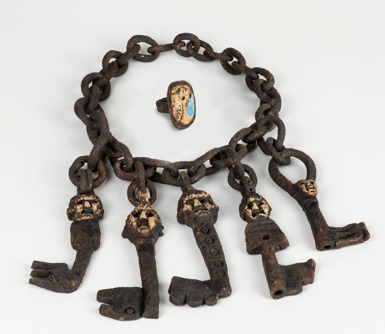 Niki Ford, Heavy Metal (necklace and ring), 2024