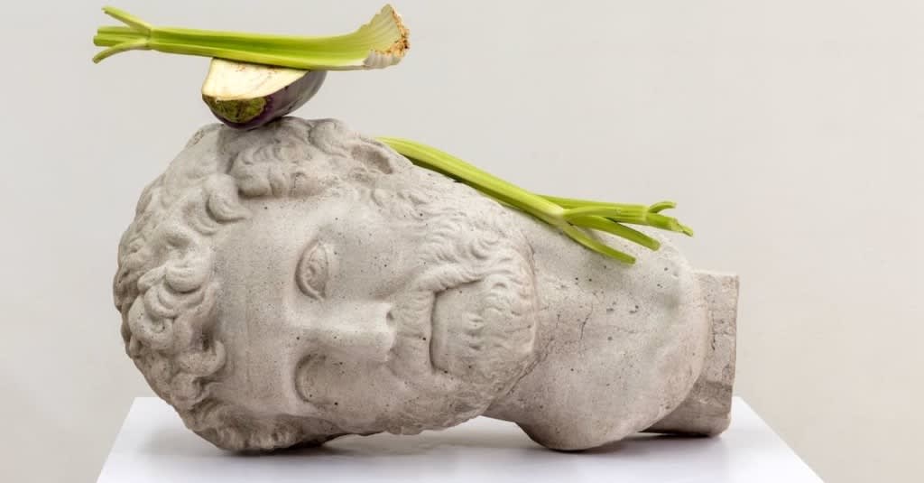 Tony Matelli, Bust (Eggplant & Celery), 2022
