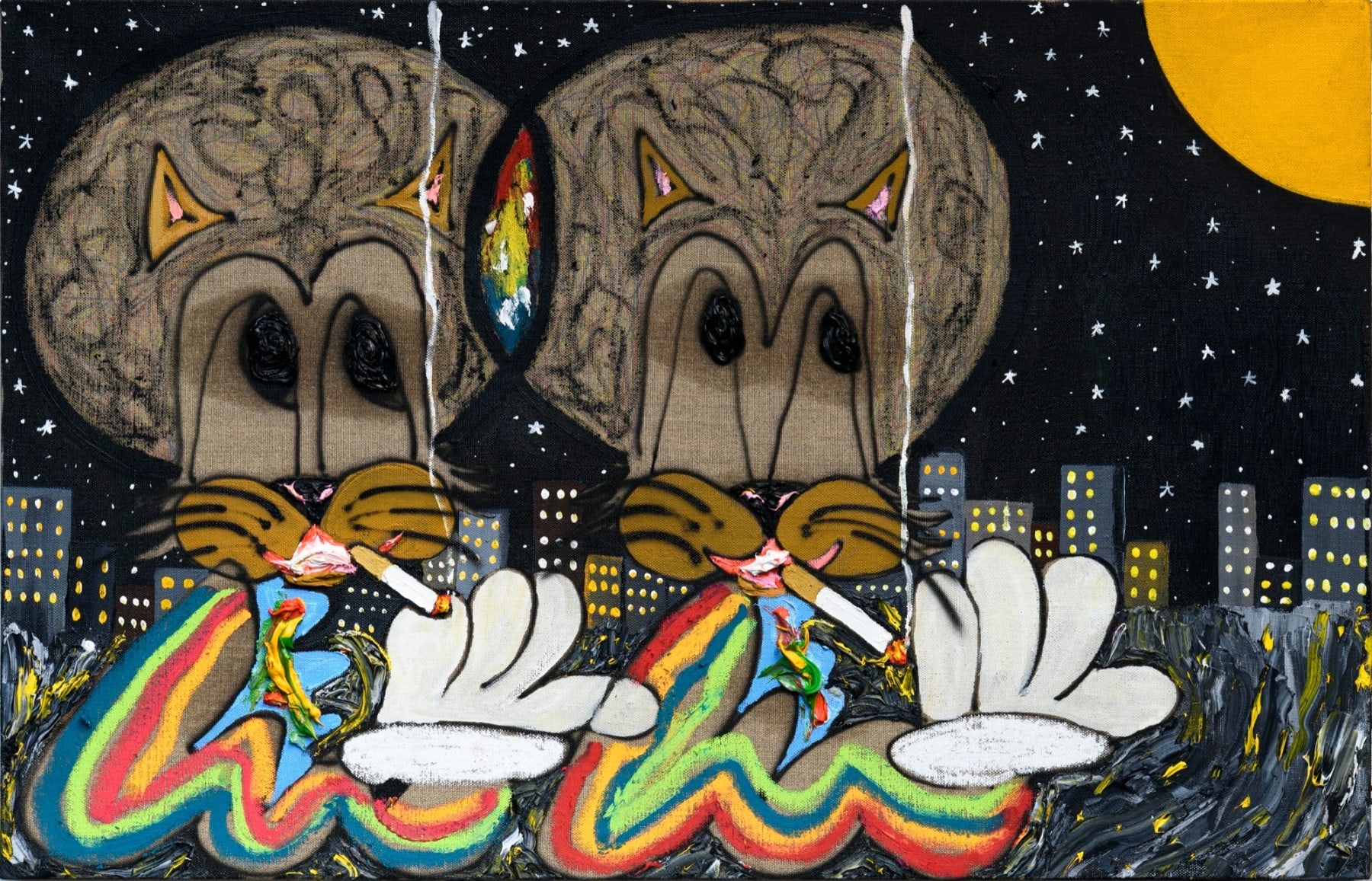 Devin Troy Strother, Two City Cats Going Downtown, 2021