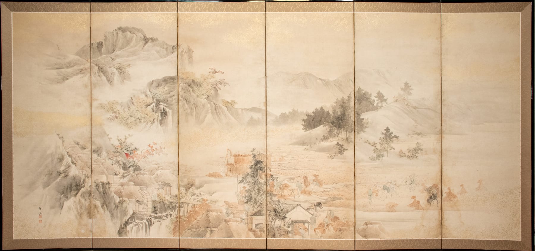 SIX-PANEL SCREEN, Japan, Meiji period (1868-1912)