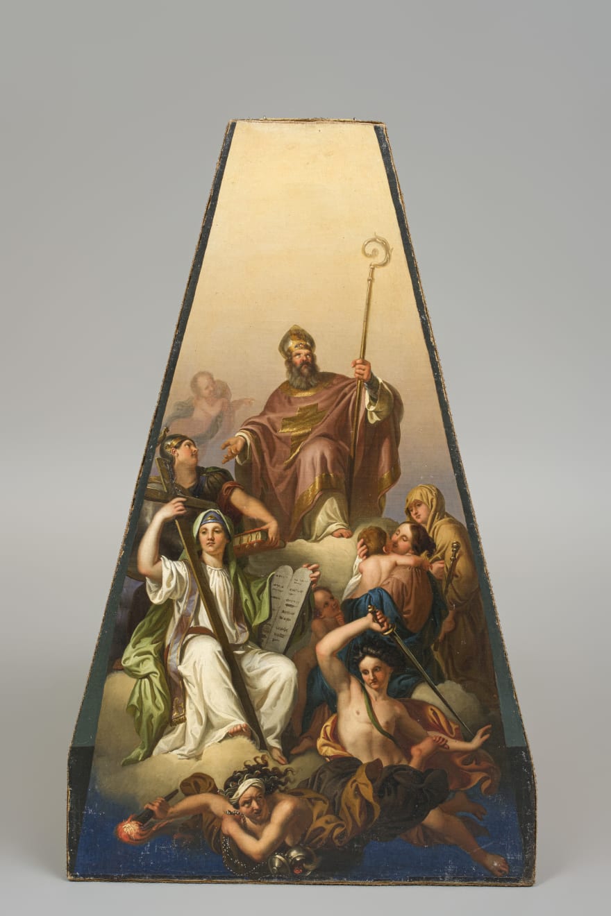 Enrico Scuri, EPISODES FROM THE LIVES OF LODI SAINTS, SKETCHES FOR THE DOME OF LODI CATHEDRAL, 1840