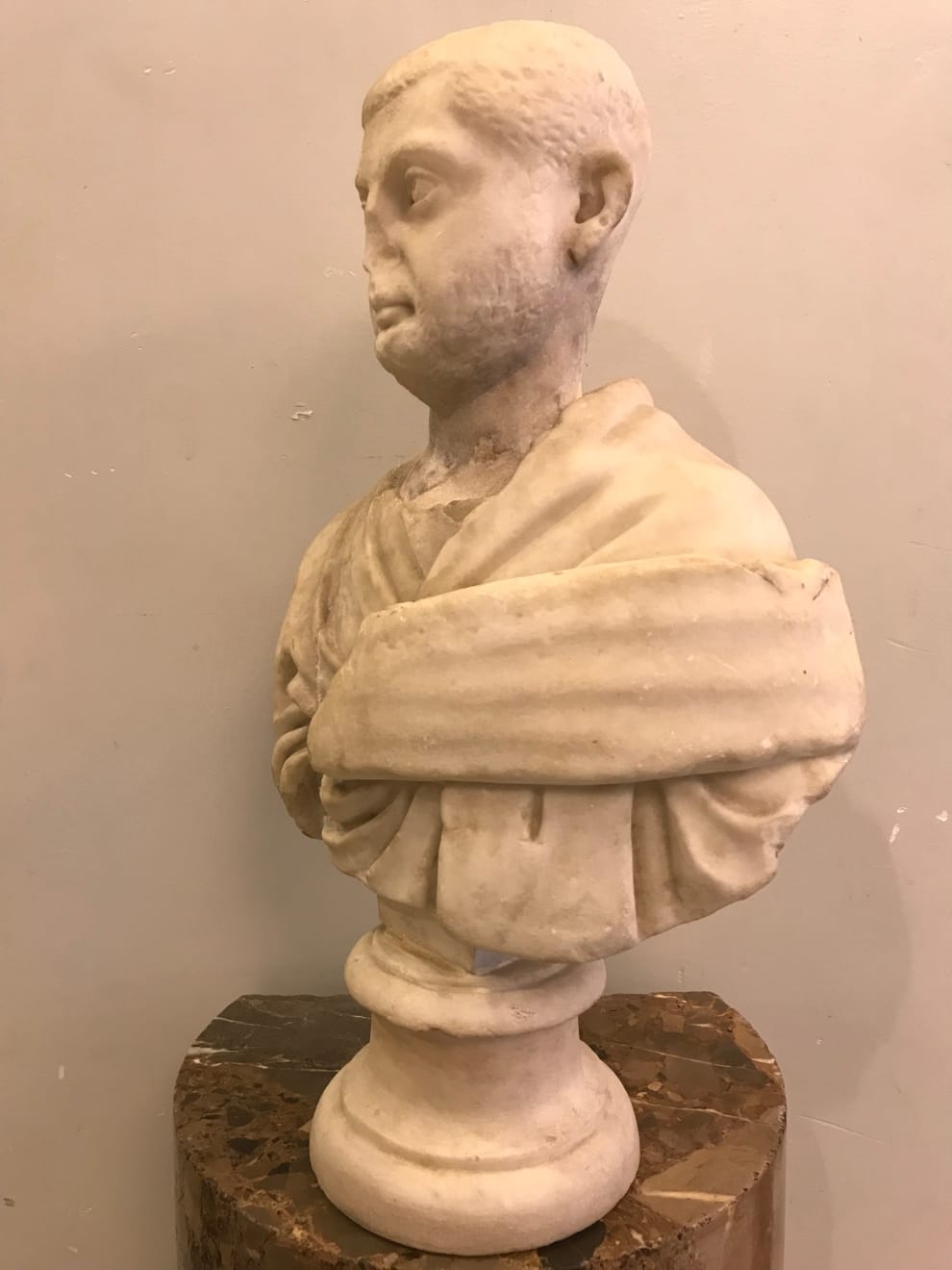 Private male portrait ca. 240-250 A.D. on relevant ancient bust
