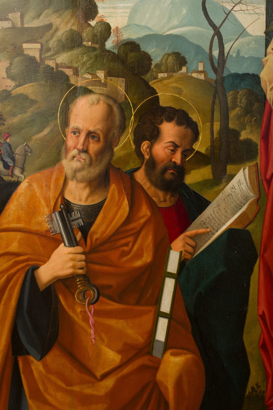 Girolamo da Santacroce, SAN GIOACCHINO TRA I SANTI PIETRO, MARCO, BERNARDO E PAOLO, 1525-1530 circa