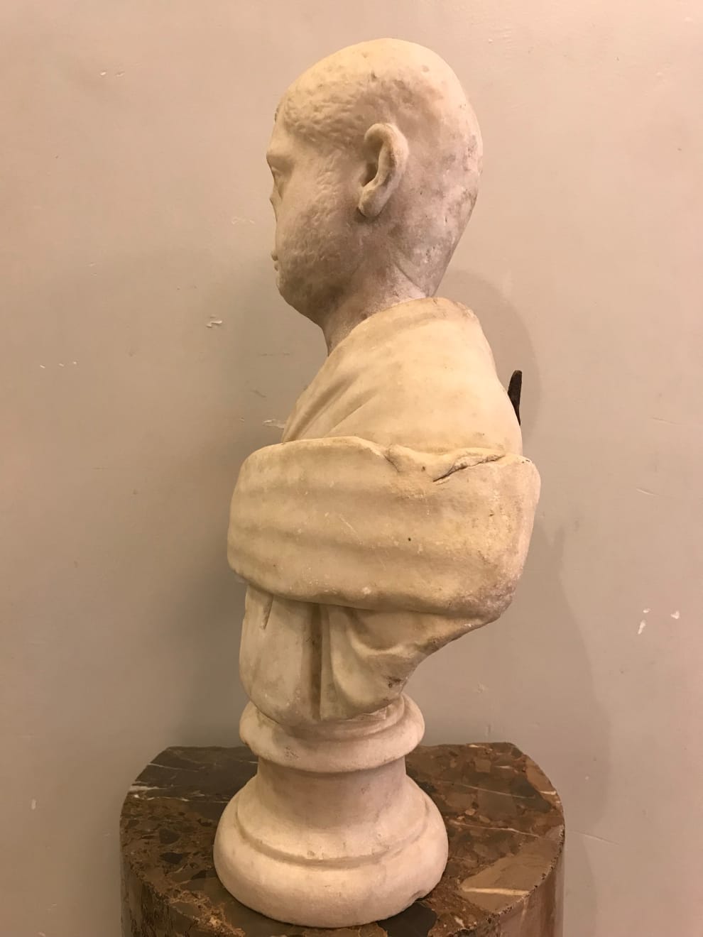 Private male portrait ca. 240-250 A.D. on relevant ancient bust