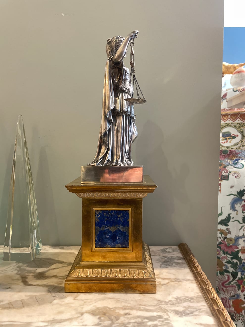 Gioacchino Spagna, STATUA RAFFIGURANTE L’ALLEGORIA DELLA GIUSTIZIA, Roma, XIX secolo