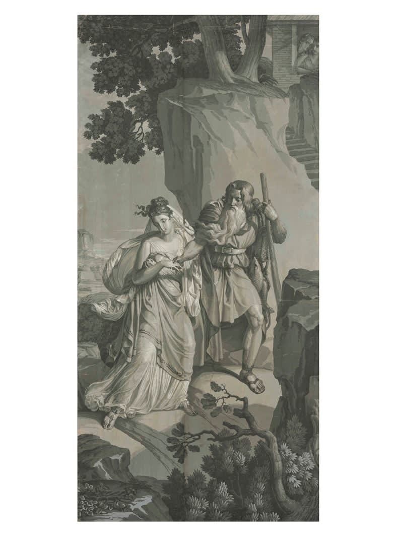 Merry-Joseph Blondel e Louis Lafitte, Series of 12 papiers peints, Dufour manufacture, Paris, early 19th sec.