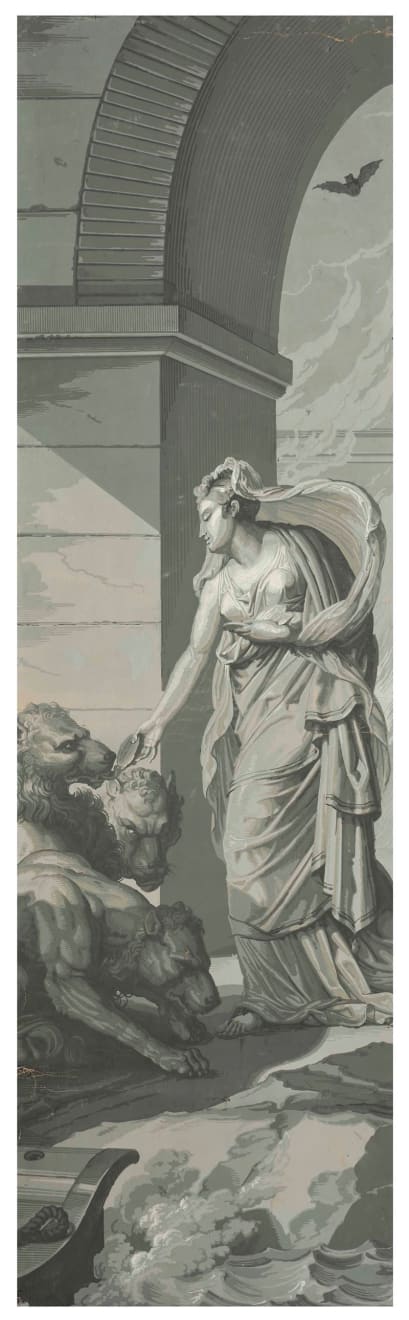 Merry-Joseph Blondel e Louis Lafitte, Series of 12 papiers peints, Dufour manufacture, Paris, early 19th sec.