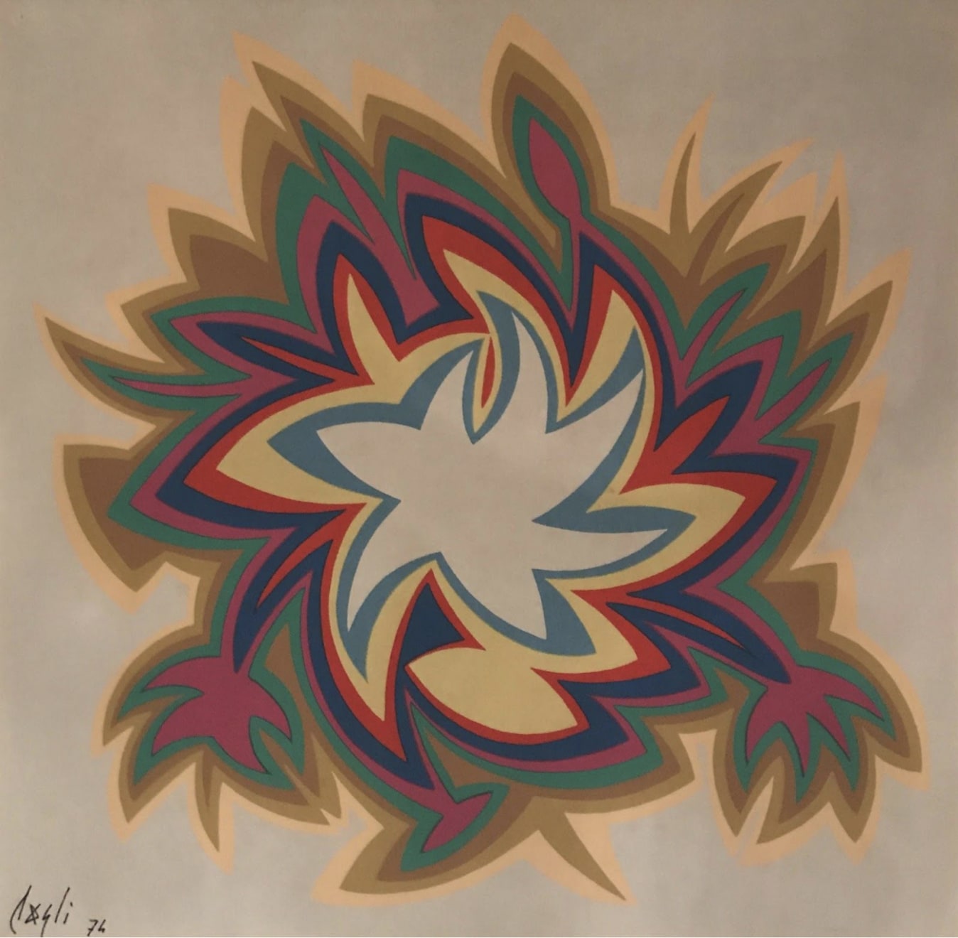 Corrado Cagli, Curve iperboliche a un centro, 1974