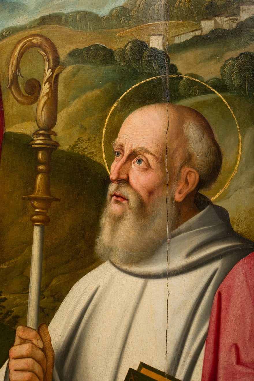 Girolamo da Santacroce, SAN GIOACCHINO TRA I SANTI PIETRO, MARCO, BERNARDO E PAOLO, 1525-1530 circa