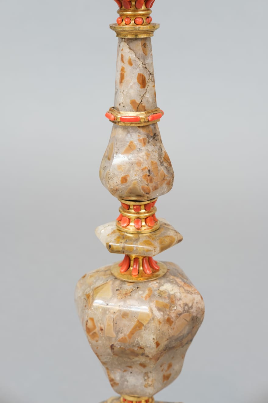 PAIR OF CANDLESTICKS, Trapani, end of 17th century