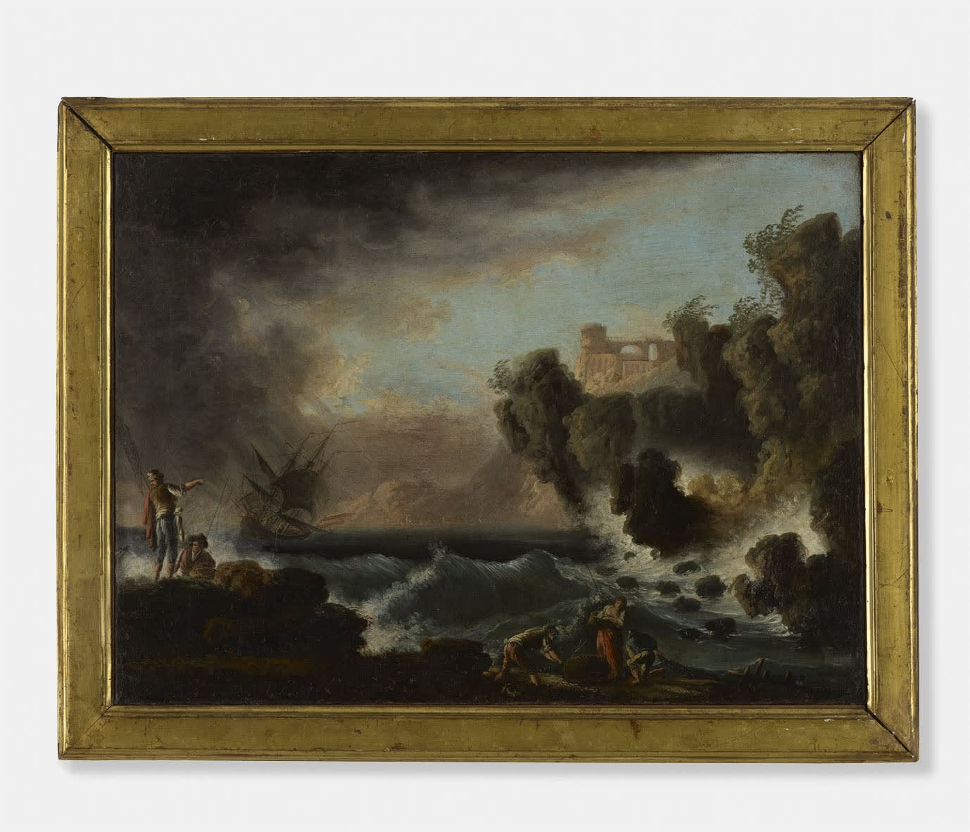 Giuseppe Fidanza, A Pair of Seascape Capricci, Second half 18th Century